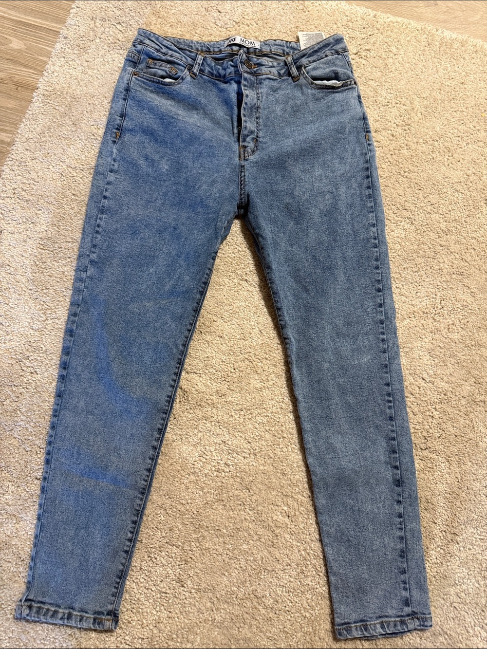 Home Collection High-Rise Straight Leg Jeans - Blue